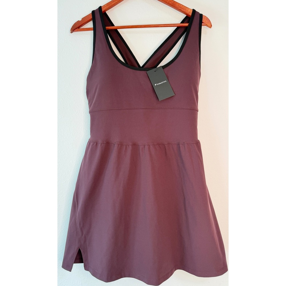 Fabletics Define Performance Athletic Romper Dress Wine Purple Black NWT XXL 1X